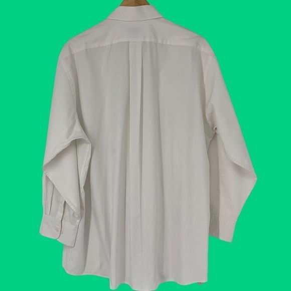 VTG Van Heusen Classic White Mens Shirt Button Dress Oxford 17.5 32/33 3628 - Picture 10 of 12